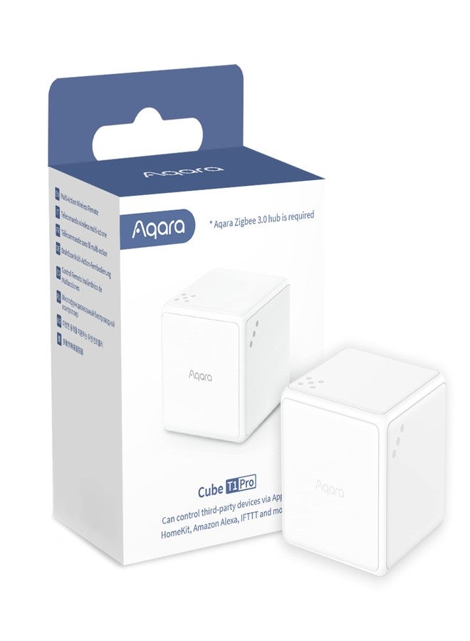 Aqara Cube T1 Pro, Requires AQARA ZIGBEE 3.0 HUB, 6 Sides to Control Different Scenes and Diverse Actions to Control Smart Home Devices, Supports Homekit, Alexa and IFTTT - Image 1